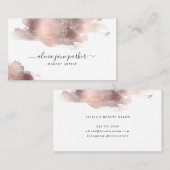 Roos goudglitter salon makeup busine visitekaartje (Voorkant / Achterkant)