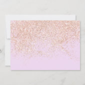 roos goudglitter script lavender foto Sweet 16 Kaart (Achterkant)