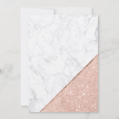 Roos goudglitter script marmer bewaar de datum save the date (Achterkant)