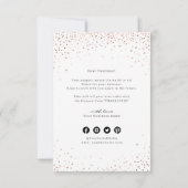 Roos goudglitter Snowflake Kerstmis Bedankkaart (Achterkant)