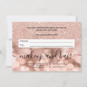 Roos goudglitter spargel elegant gift certificaat (Achterkant)