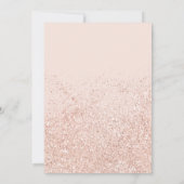 Roos goudglitter speurt roze baby shower kaart (Achterkant)