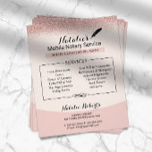 Roos goudglitter van de notarisondertekenaar flyer