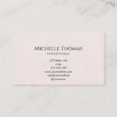 Roos goudglitter van de notarisondertekenaar visitekaartje (Achterkant)