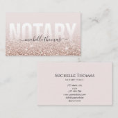 Roos goudglitter van de notarisondertekenaar visitekaartje (Voorkant / Achterkant)