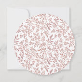 Roos goudglitter verlaat patroon moderne bruiloft kaart (Achterkant)