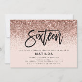 Roos goudglitter verrassing 16 jaar oud (Voorkant)