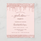 Roos goudglitter voor blinde afgestudeerpartij (Voorkant)