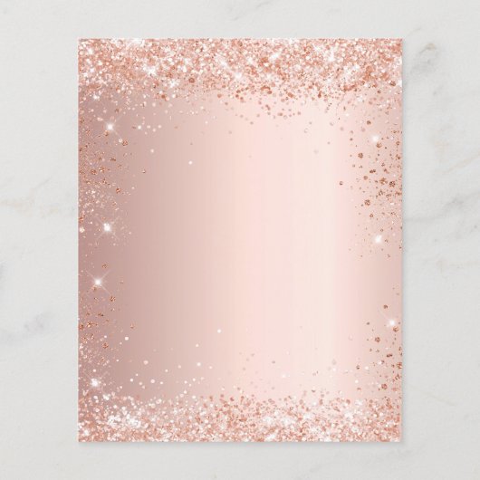 Roos goudglitter voor huwelijksdiner (Achterkant)