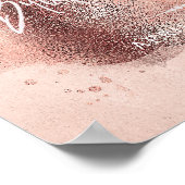 Roos goudglitter vrijgezellenfeest Welkomstbord Poster (Hoek)