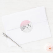 Roos goudglitter witte marmer make-up ronde sticker (Envelop)