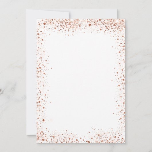 Roos goudglitter witter kaart (Achterkant)