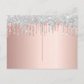 Roos goudglitter zilver, met uitzondering van de d briefkaart (Achterkant)