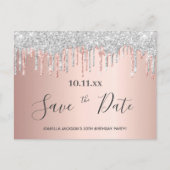 Roos goudglitter zilver, met uitzondering van de d briefkaart (Voorkant)