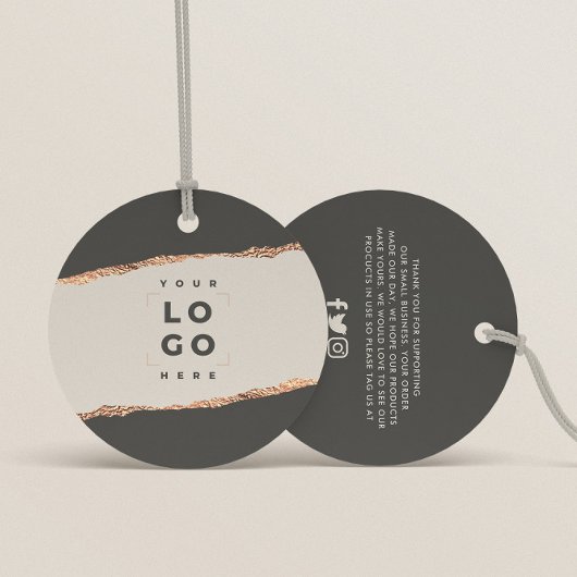 Roos goudglitter zwarte moderne elegante begroting bedankjes labels