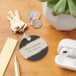 Roos goudglitter zwarte moderne elegante begroting sleutelhanger<br><div class="desc">Moderne budgettaire elegante gouden rozen hebben een zwart en natuurlijk effect op het verpakken van bedrijven en ik dank u voor het label van cadeaus.</div>