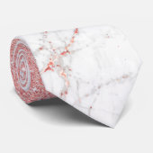 Roos goudglittermarmer stropdas (Opgerold)