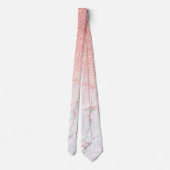 Roos goudglittermarmer stropdas (Achterkant)