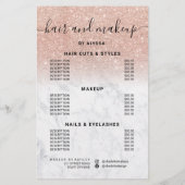 Roos goudglitterprijzen logo marmer We zijn open Flyer (Achterkant)