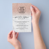 Roos goudglitterprijzen logo marmer We zijn open Flyer (Hand)