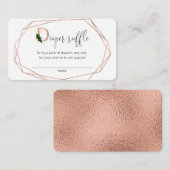 Roos goudgroen moderne diapluierloten informatiekaartje (Voorkant / Achterkant)