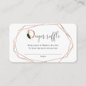 Roos goudgroen moderne diapluierloten informatiekaartje (Voorkant)