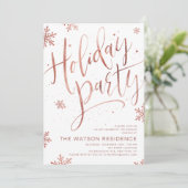 Roos goudhandgeschreven kalligrafie kaart (Staand voorkant)