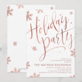 Roos goudhandgeschreven kalligrafie kaart (Voorkant / Achterkant)