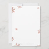 Roos goudhandgeschreven kalligrafie Kerstfeest Kaart (Achterkant)