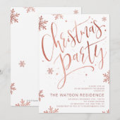 Roos goudhandgeschreven kalligrafie Kerstfeest Kaart (Voorkant / Achterkant)