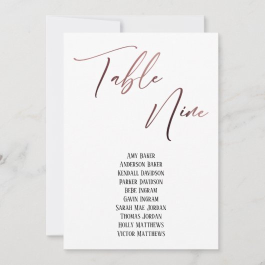 Roos goudhandschriftafel Negen Zitkaart (Voorkant)