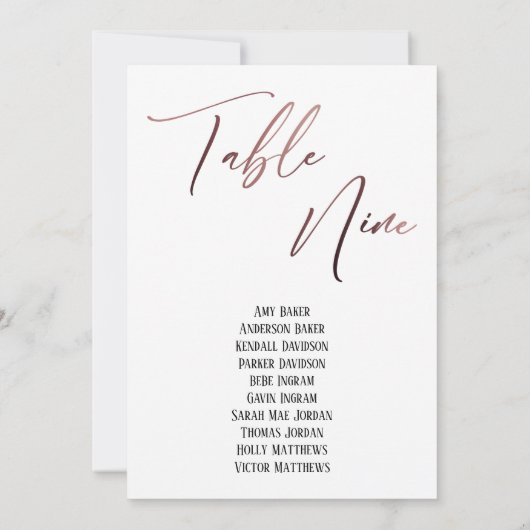 Roos goudhandschriftafel Negen Zitkaart (Achterkant)