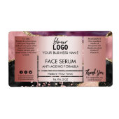 Roos-goudhaver en raciumolieslium etiket (Voorkant)