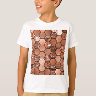 Roos goudhexaglam t-shirt