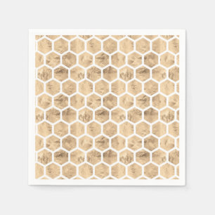 Roos goudhoningraat - grafisch patroon servet