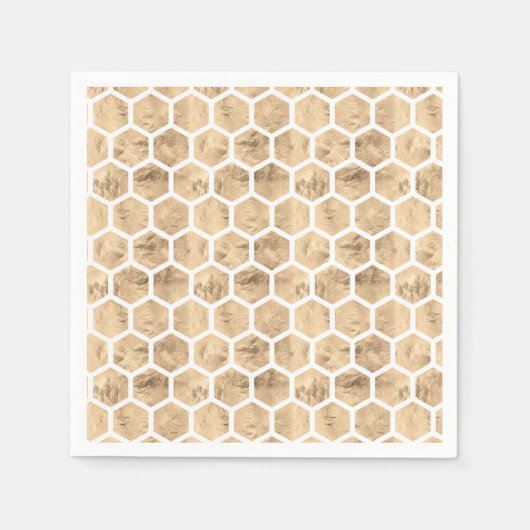 Roos goudhoningraat - grafisch patroon servet (Voorkant)