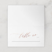 Roos goudkalligrafie Moderne bruiloft Plaatskaartje (Buitenkant ongevouwen)