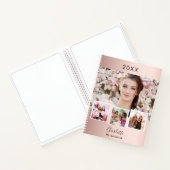 Roos goudkleurige fotocollage notitieboek (Binnen)