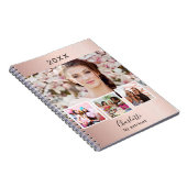 Roos goudkleurige fotocollage notitieboek (Rechterzijde)