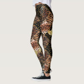 Roos goudkoper, zwart, dierenkorf leggings (Links)