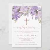 Roos goudlavendel waterverf bevestiging kaart (Voorkant)