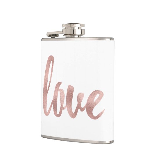 Roos goudliefdeskolf, folielettertype heupfles (Links)