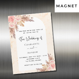 Roos goudluxe bruinkoolvis magnetische uitnodiging