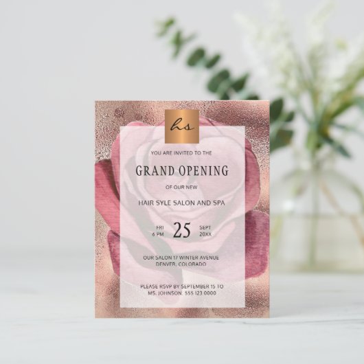 Roos goudmakelaardij - Grote openingsuitnodiging (Staand voorkant)