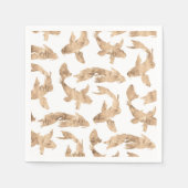 Roos goudmakreel witte achtergrond servet (Voorkant)