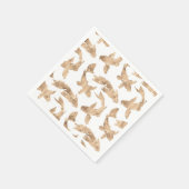 Roos goudmakreel witte achtergrond servet (Hoek)