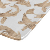 Roos goudmakreel witte achtergrond snijplank (Hoek)