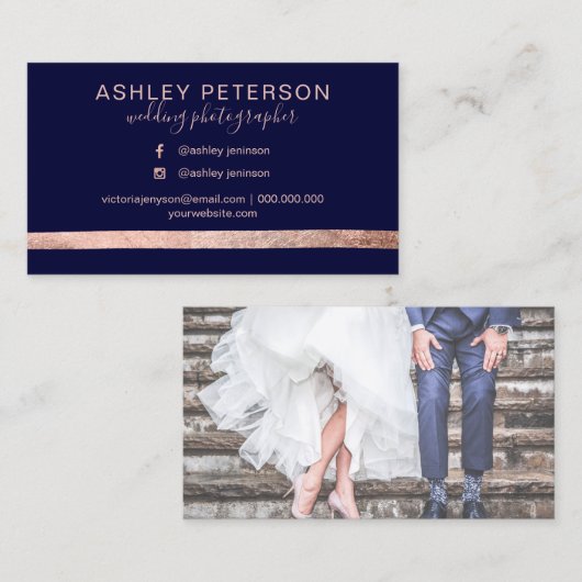 Roos goudmarathytografie visitekaartje (Voorkant / Achterkant)