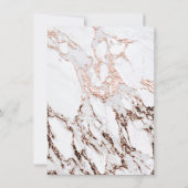 Roos goudmarmer Birthday Lijst Kaart (Achterkant)