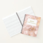  Roos goudmarmer-bruiloft Notitieboek (Binnen)